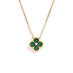 VCA CLOVER 15MM DIAMOND TURQUOISE NECKLACE