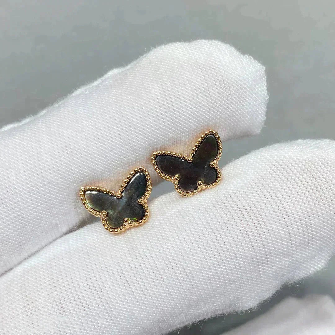 VCA BUTTERFLY DARK MOP EARRINGS