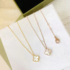 VCA CLOVER MINI 9.5MM WHITE MOTHER-OF-PEARL NECKLACE