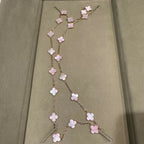 VCA CLOVER 20 MOTIFS PINK MOP NECKLACE
