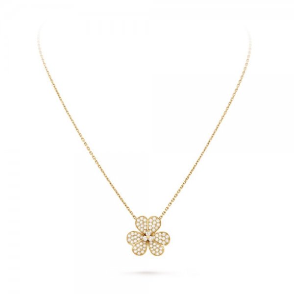 VCA FLOWER DIAMOND NECKLACE