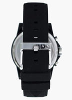 Armani Exchange Outerbanks AX1326 Men's Chronograph Watch – Black Dial with Black Silicone Strap