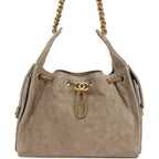 chanel-small-25-hobo-grey-suede Shoulder