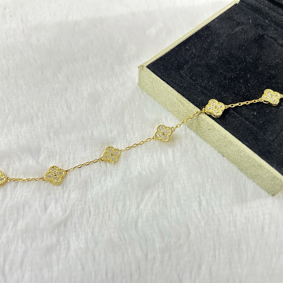 VCA CLOVER 6 MOTIF DIAMOND BRACELET