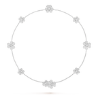 VCA FRIVOLE SILVER 9 FLOWERS NECKLACE